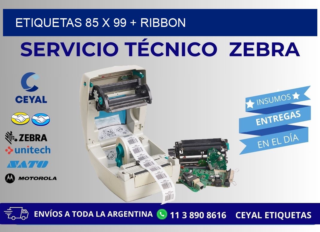 ETIQUETAS 85 x 99 + RIBBON