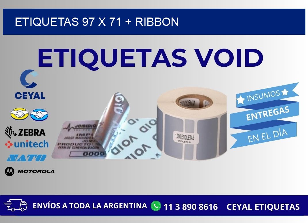 ETIQUETAS 97 x 71 + RIBBON