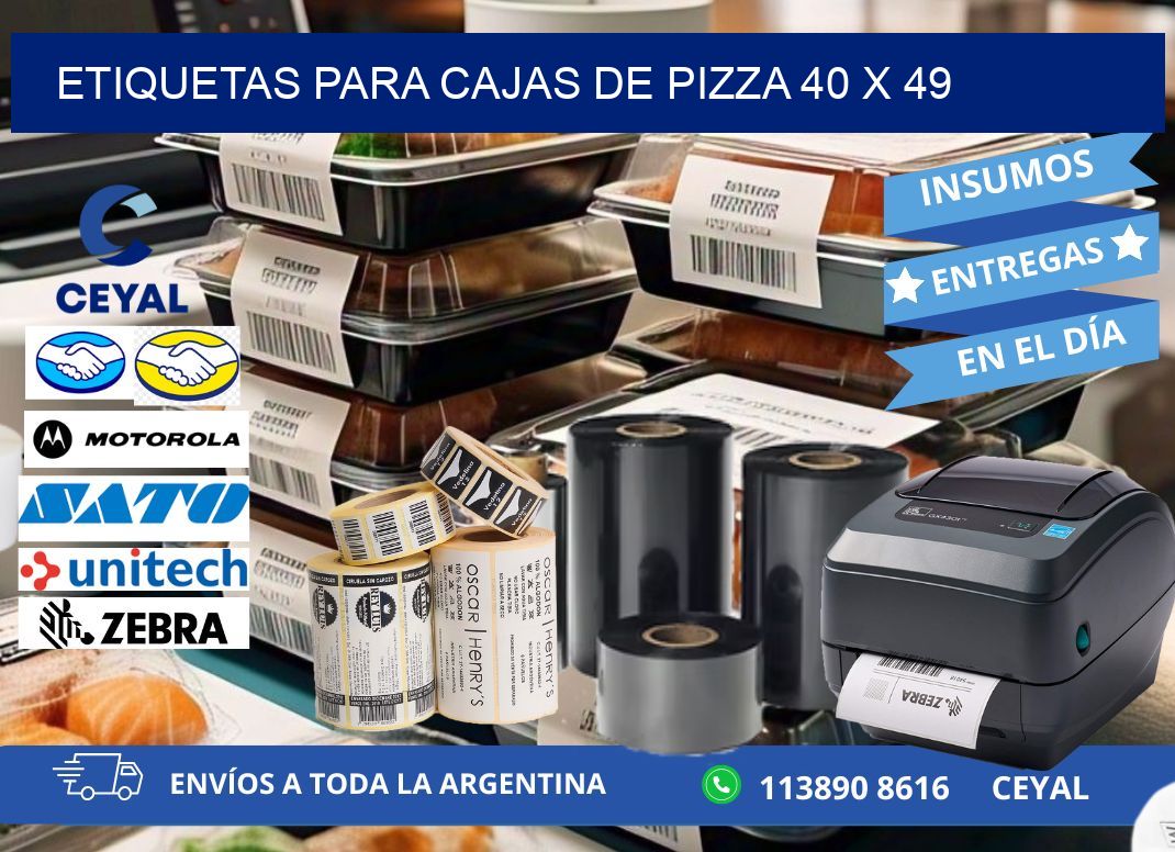 ETIQUETAS PARA CAJAS DE PIZZA 40 x 49