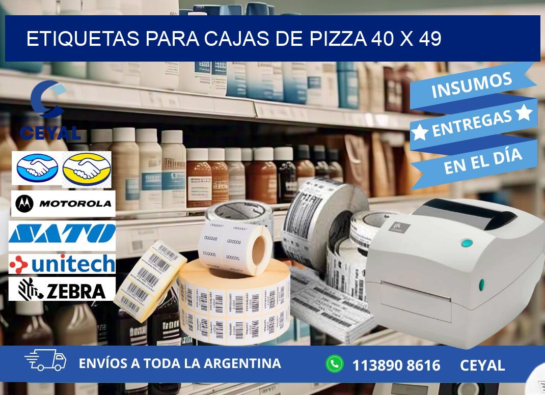 ETIQUETAS PARA CAJAS DE PIZZA 40 x 49