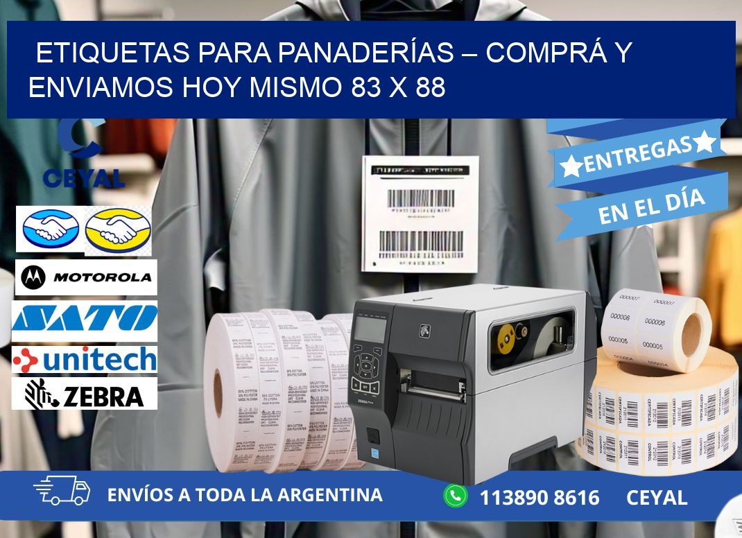 ETIQUETAS PARA PANADERÍAS – COMPRÁ Y ENVIAMOS HOY MISMO 83 x 88