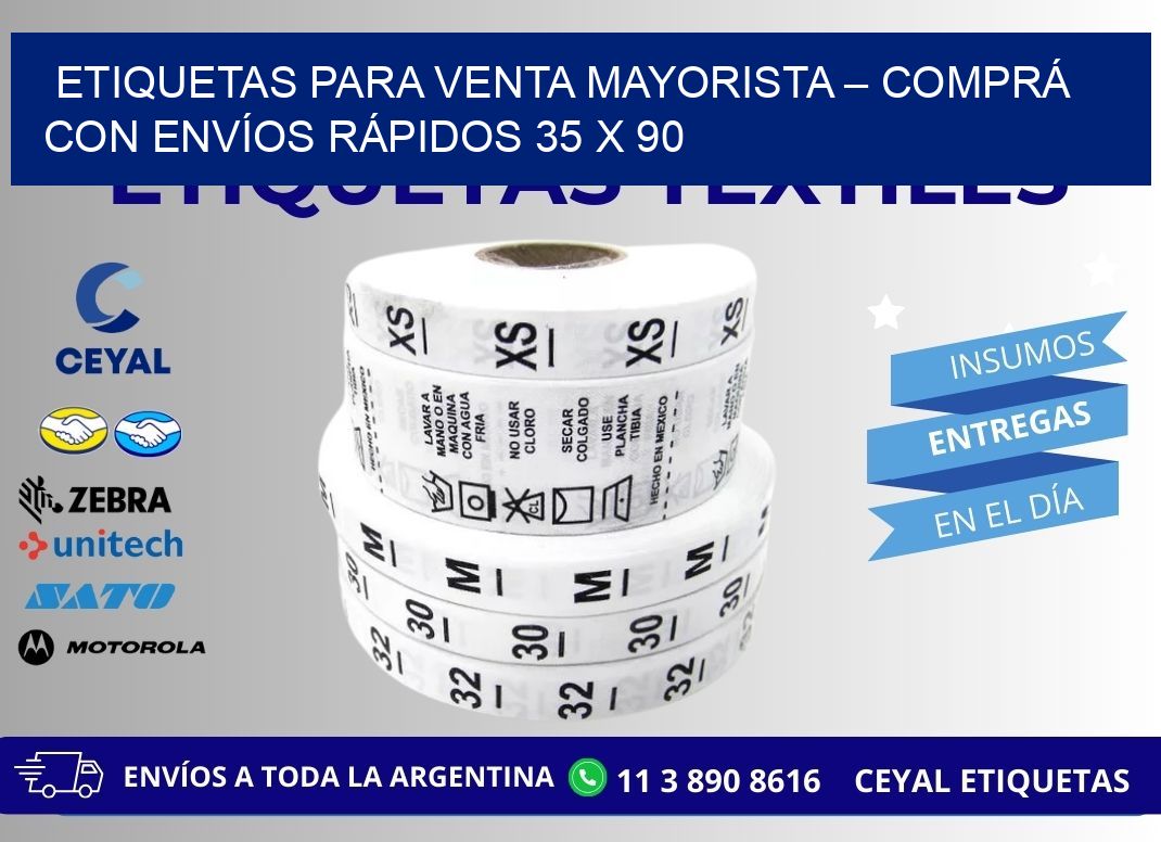 ETIQUETAS PARA VENTA MAYORISTA – COMPRÁ CON ENVÍOS RÁPIDOS 35 x 90
