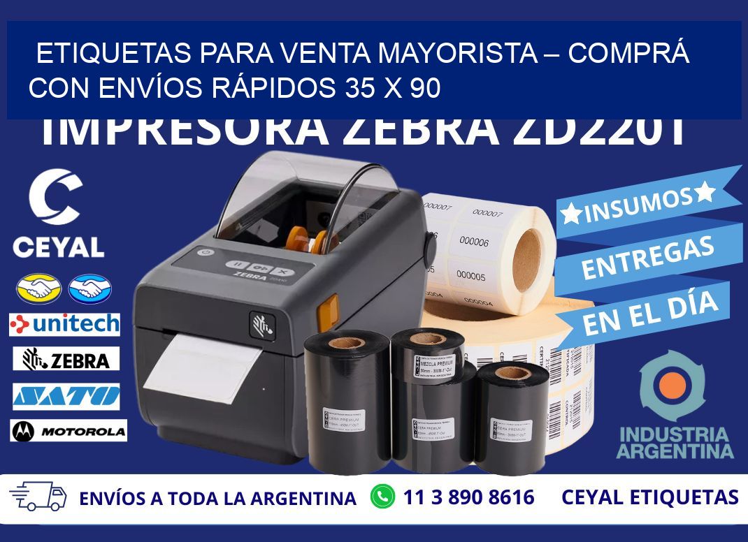 ETIQUETAS PARA VENTA MAYORISTA – COMPRÁ CON ENVÍOS RÁPIDOS 35 x 90