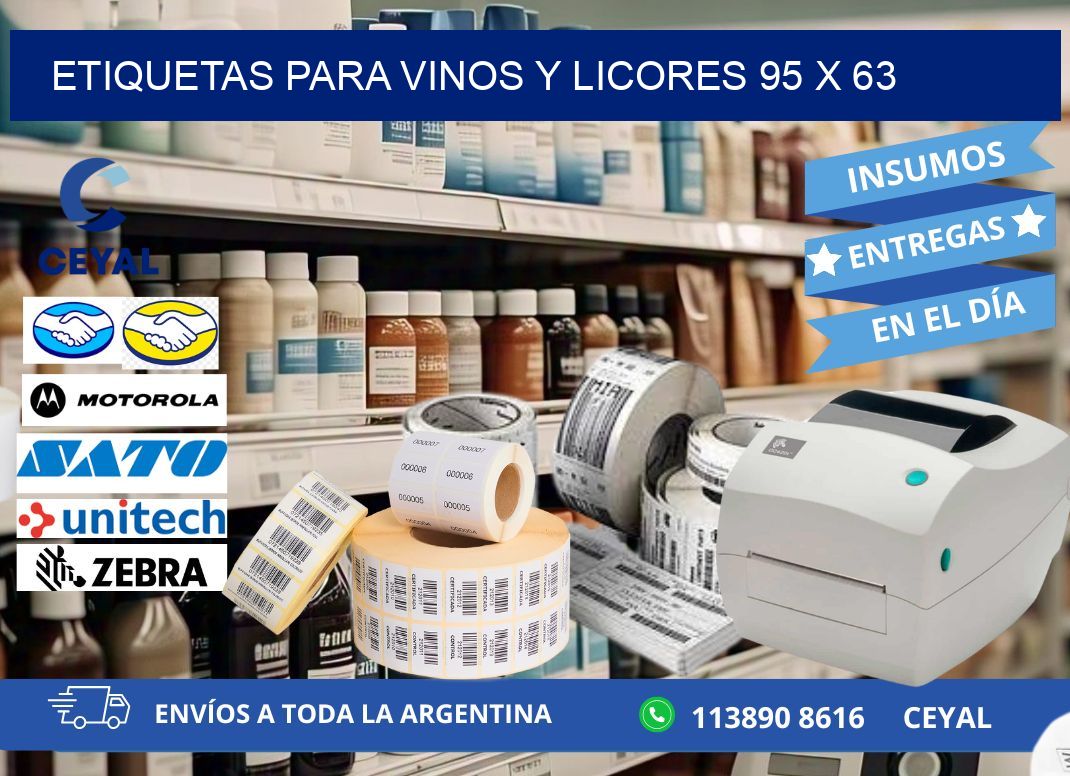 ETIQUETAS PARA VINOS Y LICORES 95 x 63