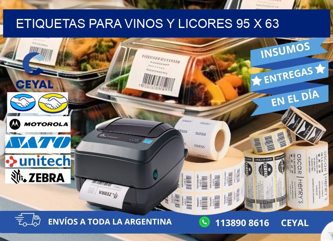 ETIQUETAS PARA VINOS Y LICORES 95 x 63