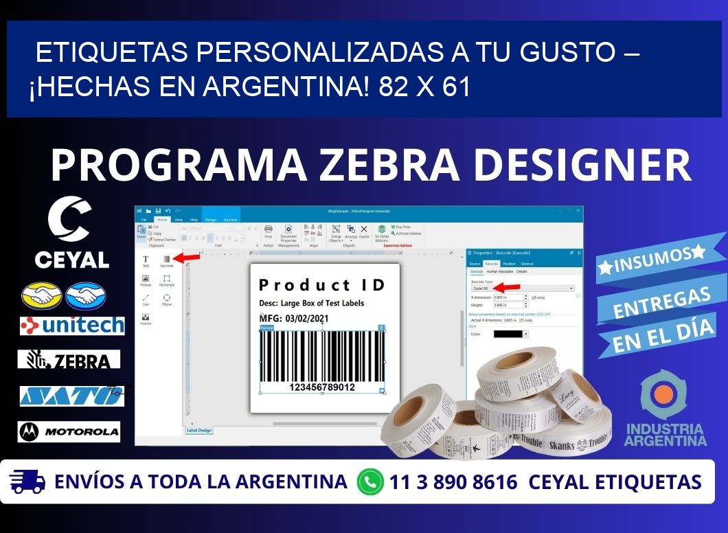 ETIQUETAS PERSONALIZADAS A TU GUSTO – ¡HECHAS EN ARGENTINA! 82 x 61