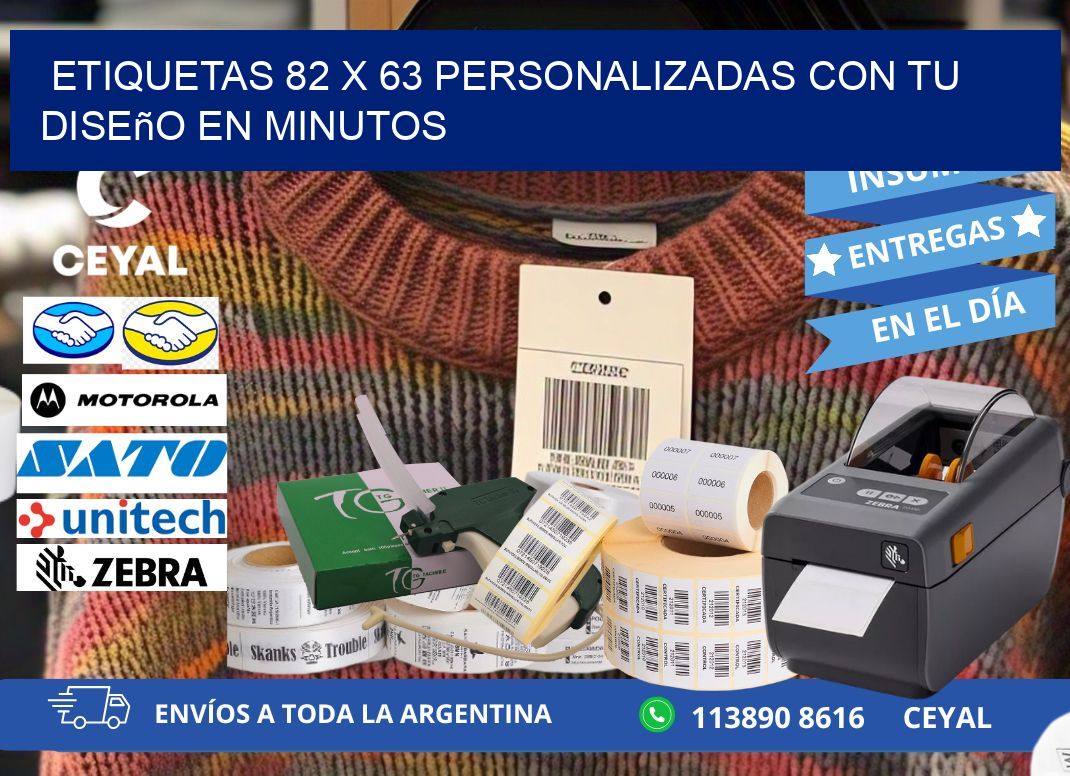 Etiquetas 82 x 63 Personalizadas con Tu Diseño en Minutos