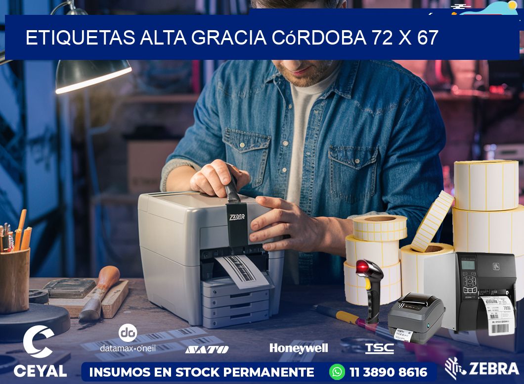 Etiquetas Alta Gracia Córdoba 72 x 67