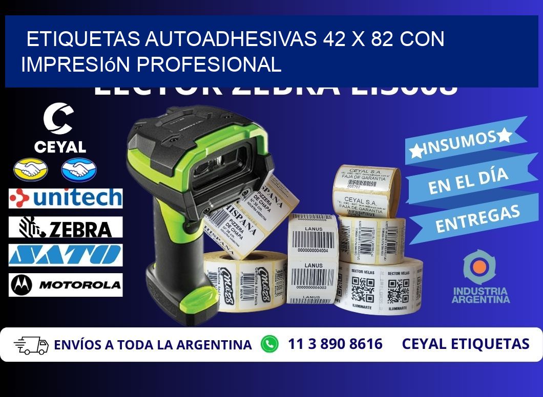 Etiquetas Autoadhesivas 42 x 82 con Impresión Profesional