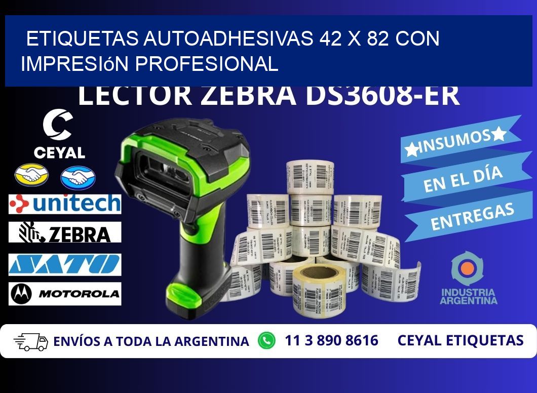 Etiquetas Autoadhesivas 42 x 82 con Impresión Profesional