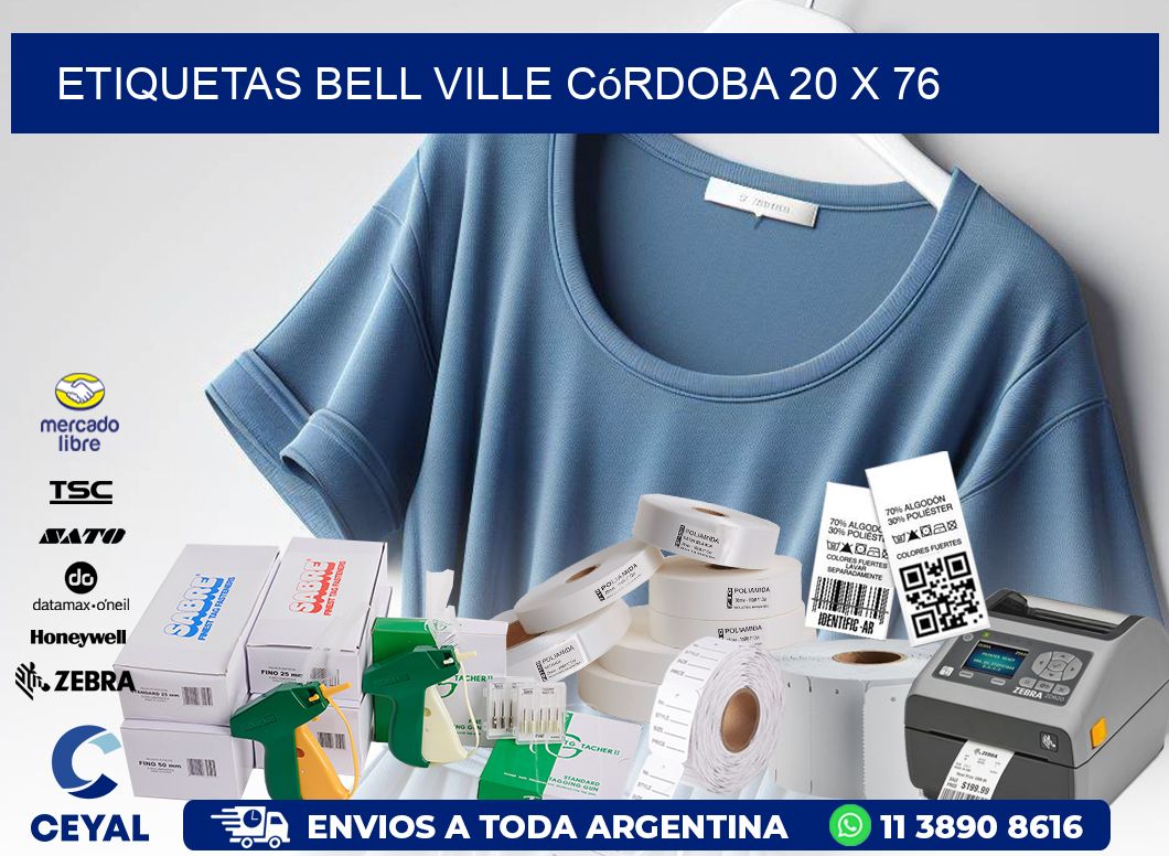 Etiquetas Bell Ville Córdoba 20 x 76