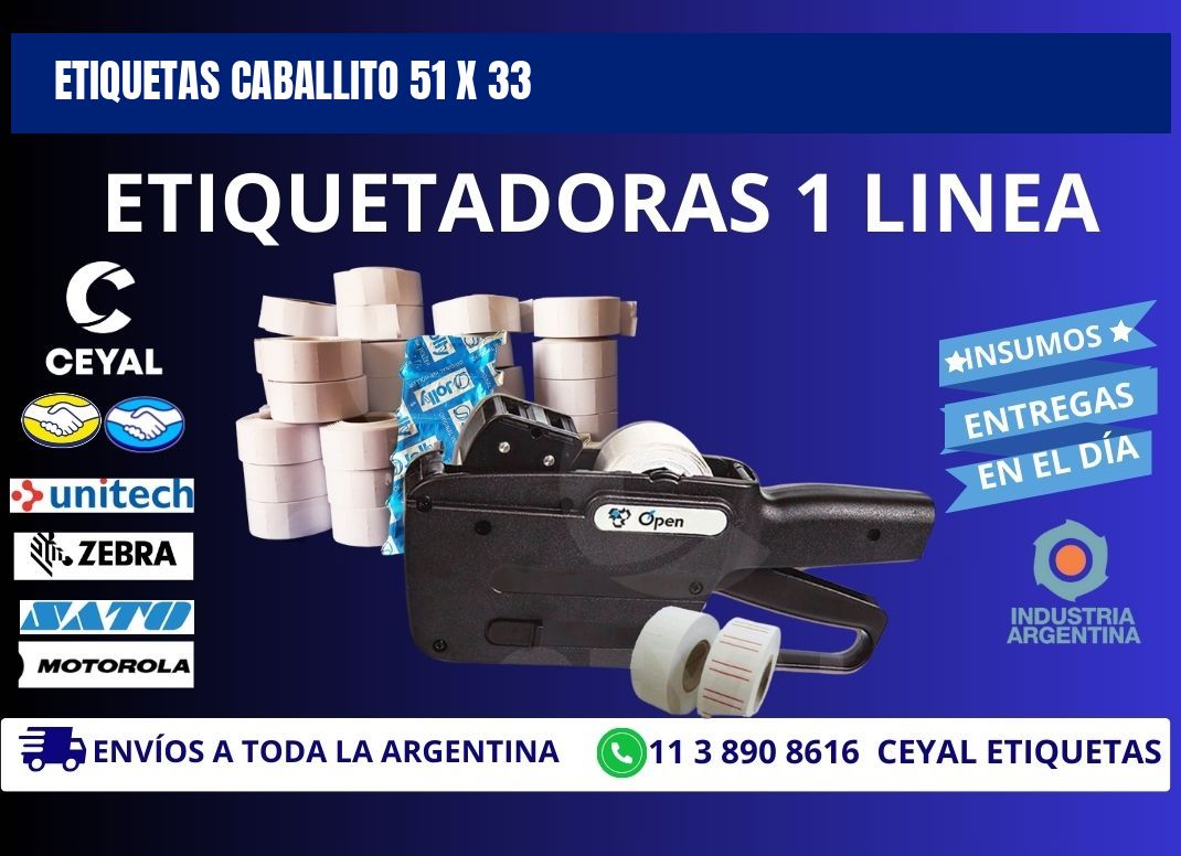 Etiquetas Caballito 51 x 33