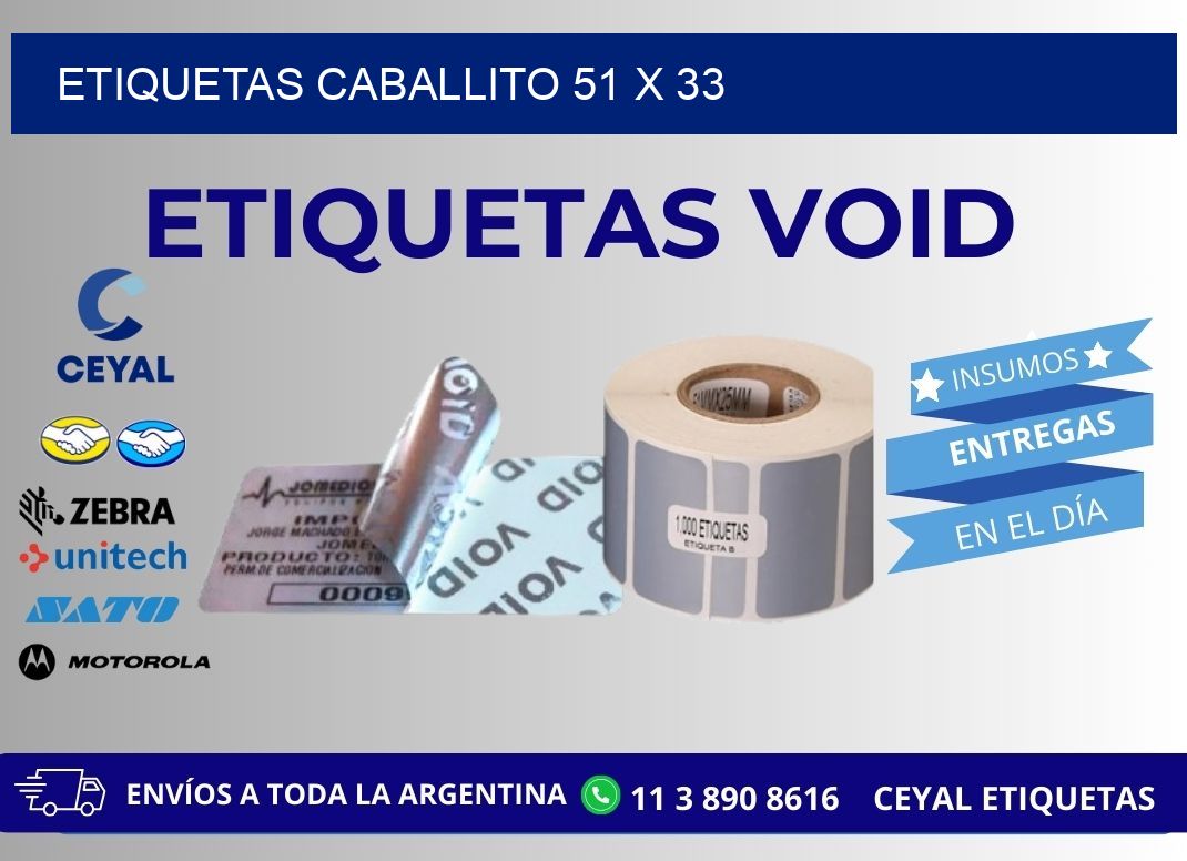 Etiquetas Caballito 51 x 33
