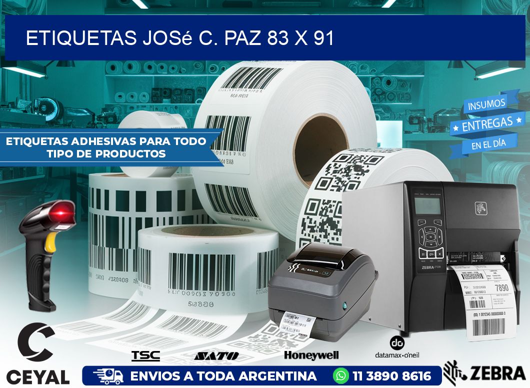 Etiquetas José C. Paz 83 x 91