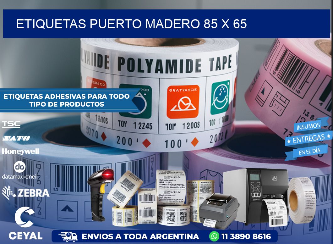 Etiquetas Puerto Madero 85 x 65