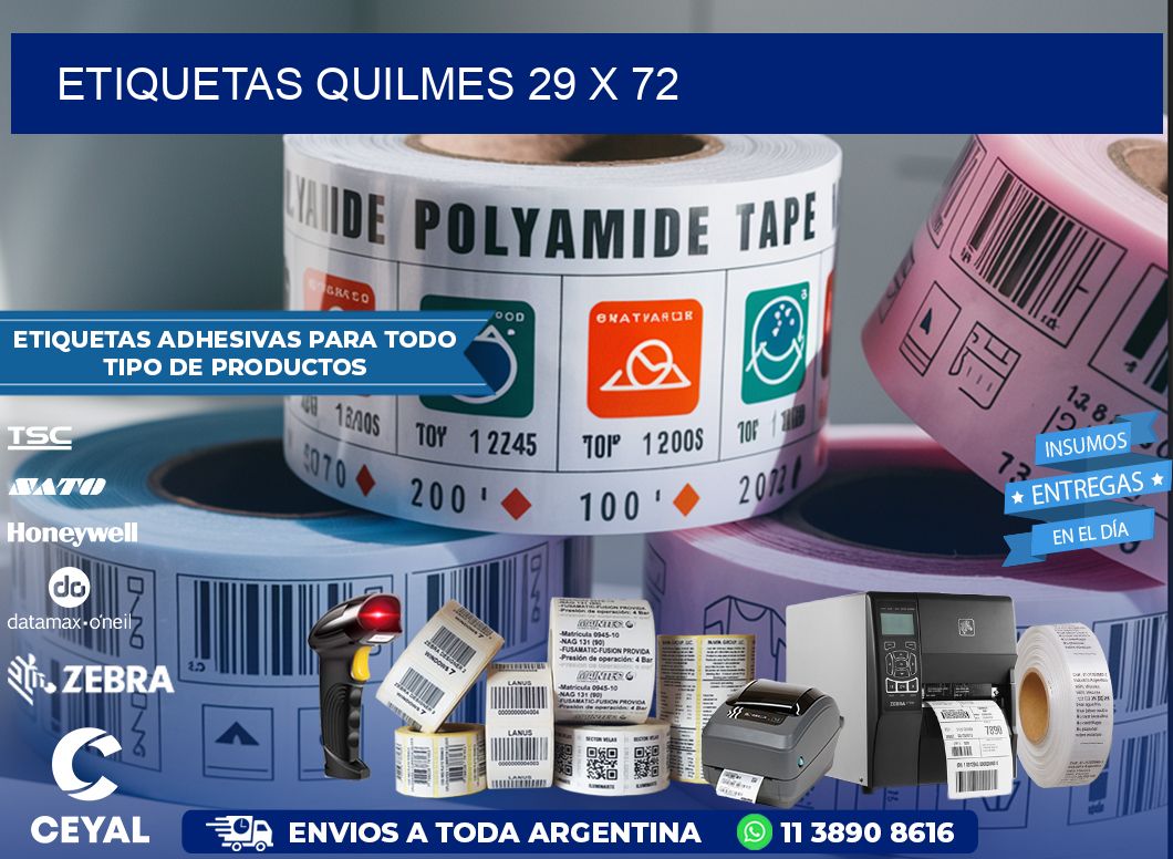 Etiquetas Quilmes 29 x 72