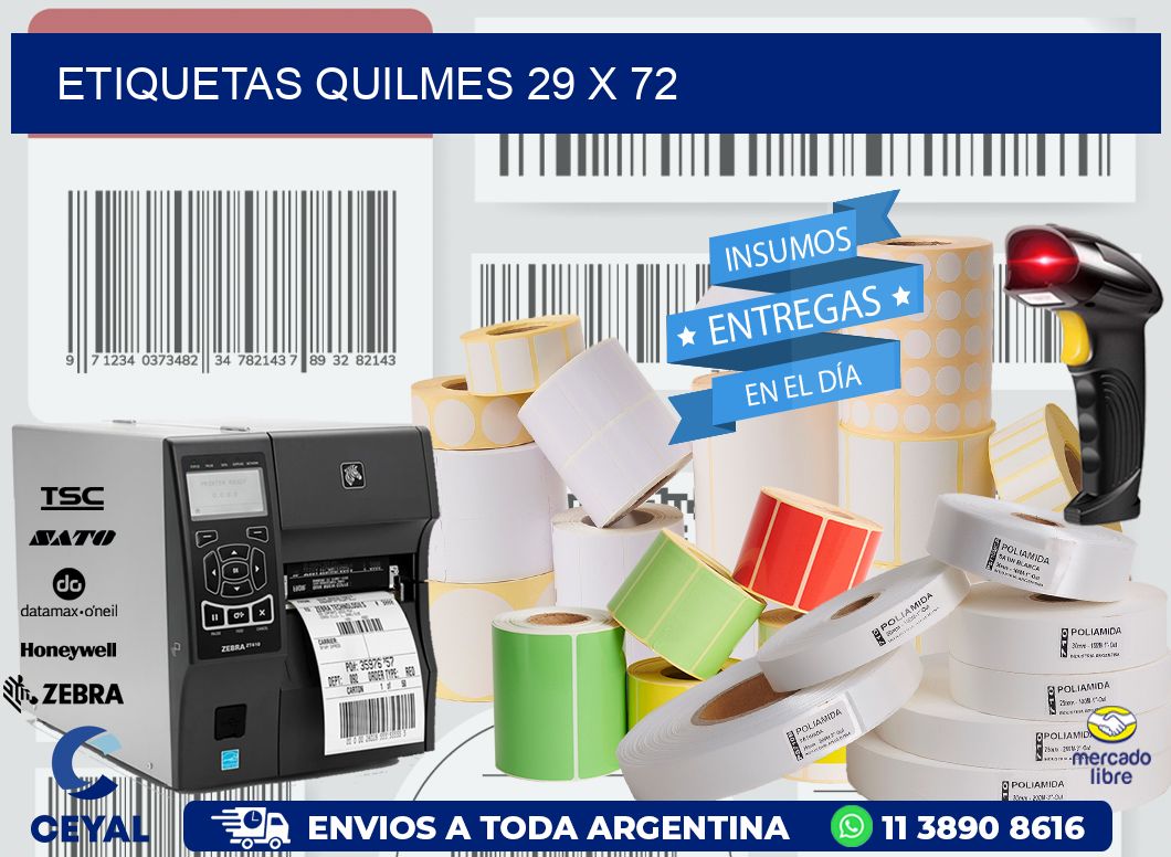 Etiquetas Quilmes 29 x 72