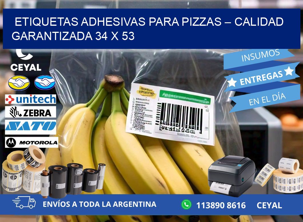 Etiquetas adhesivas para pizzas – Calidad garantizada 34 x 53