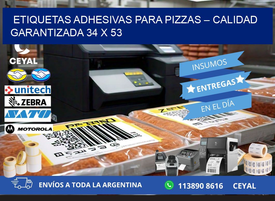 Etiquetas adhesivas para pizzas – Calidad garantizada 34 x 53