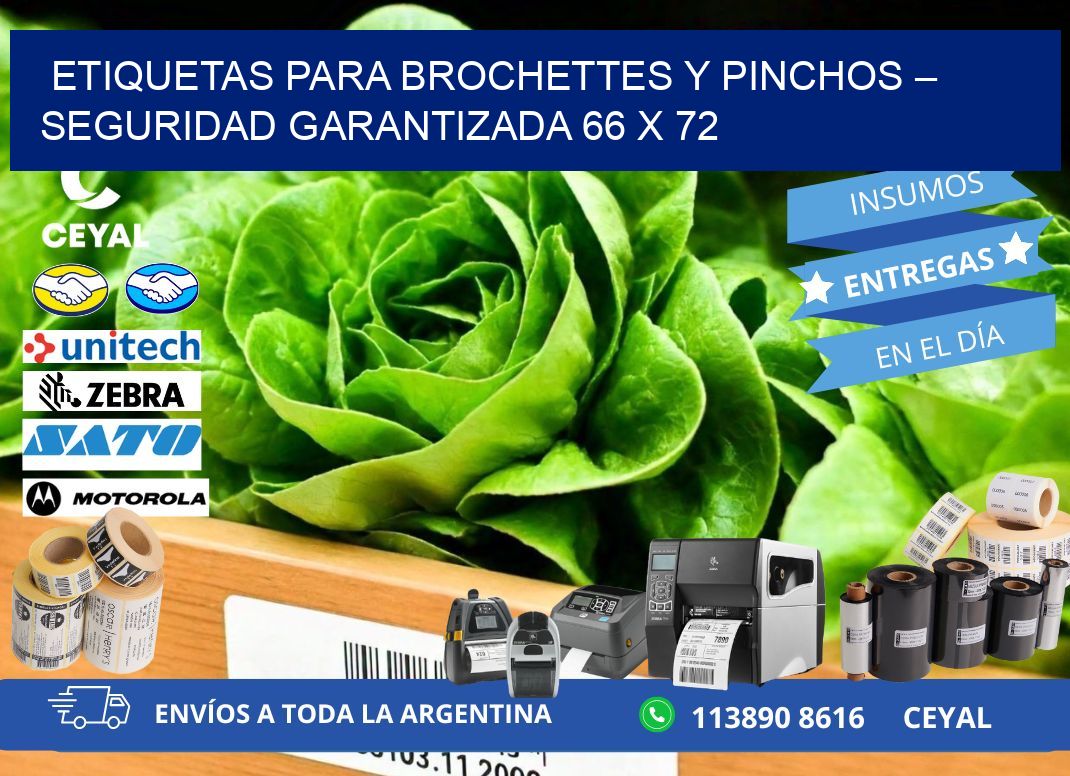 Etiquetas para brochettes y pinchos – Seguridad garantizada 66 x 72