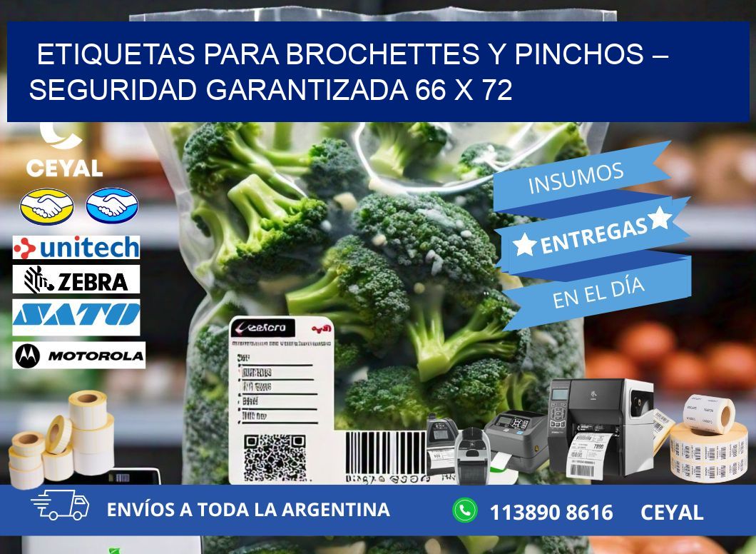 Etiquetas para brochettes y pinchos – Seguridad garantizada 66 x 72