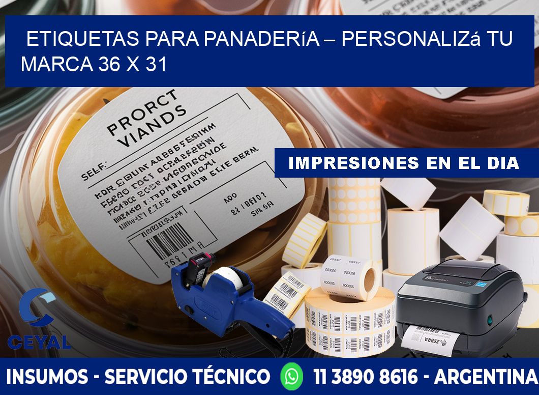 Etiquetas para panadería – Personalizá tu marca 36 x 31