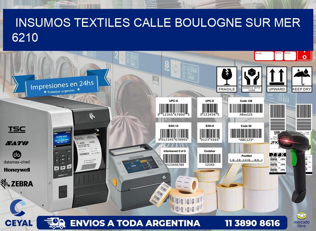 INSUMOS TEXTILES CALLE BOULOGNE SUR MER 6210