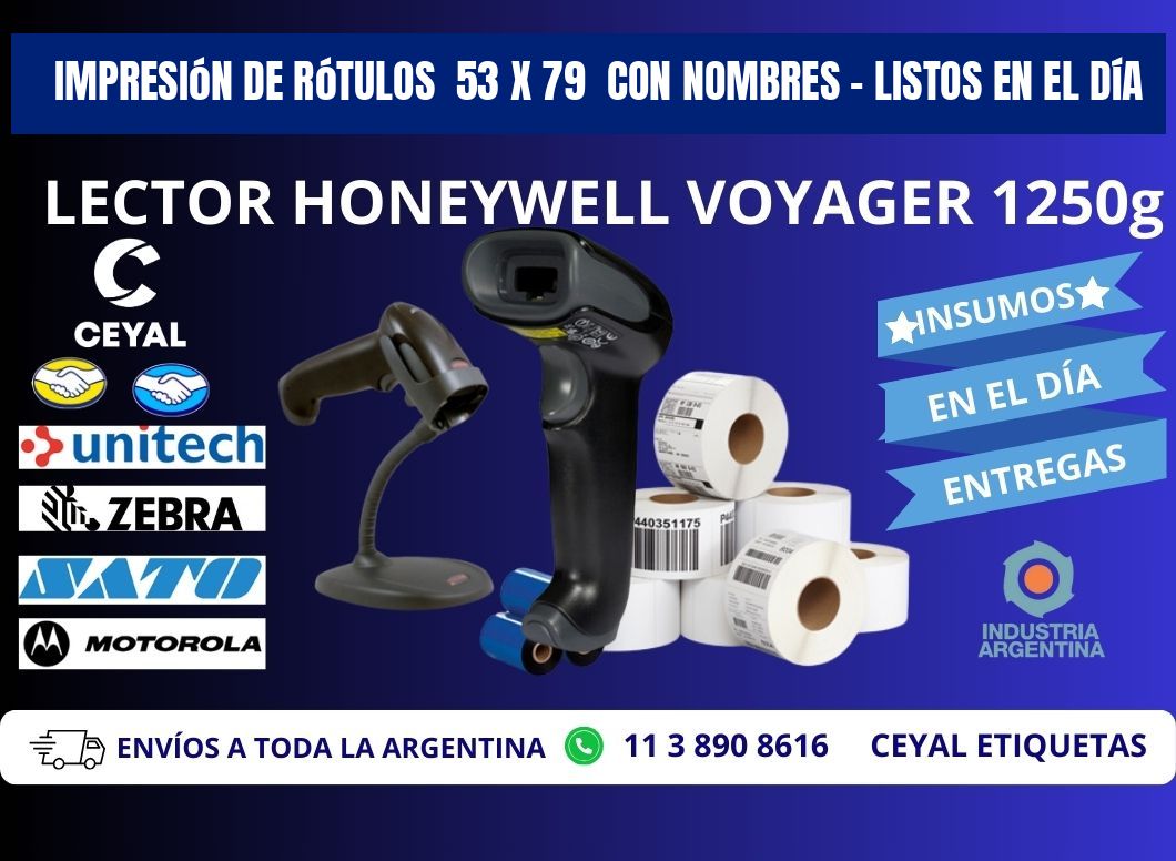 Impresión de Rótulos 53 x 79 con Nombres – Listos en el Día