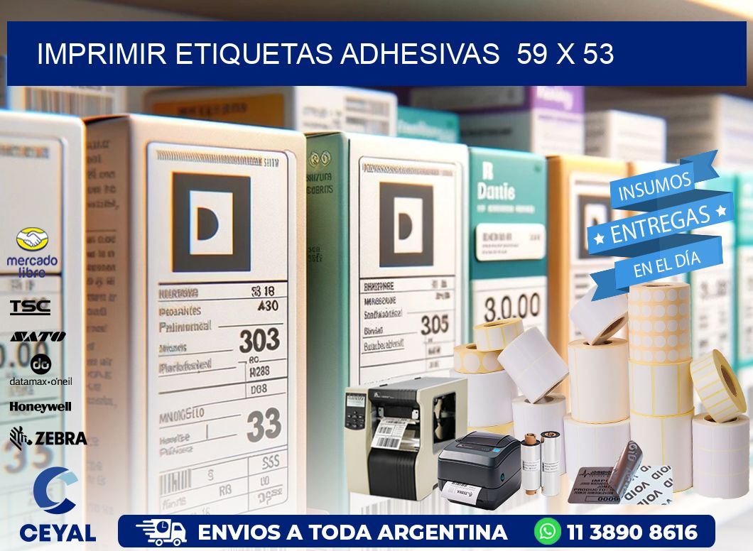 Imprimir Etiquetas adhesivas  59 x 53