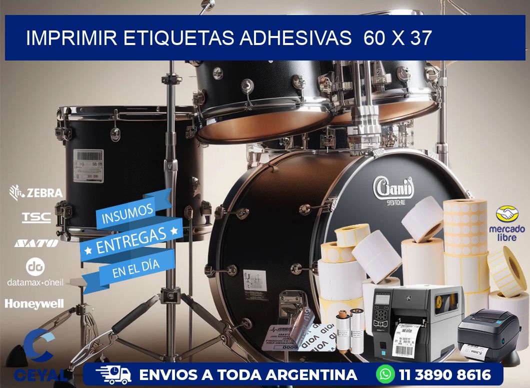 Imprimir Etiquetas adhesivas  60 x 37