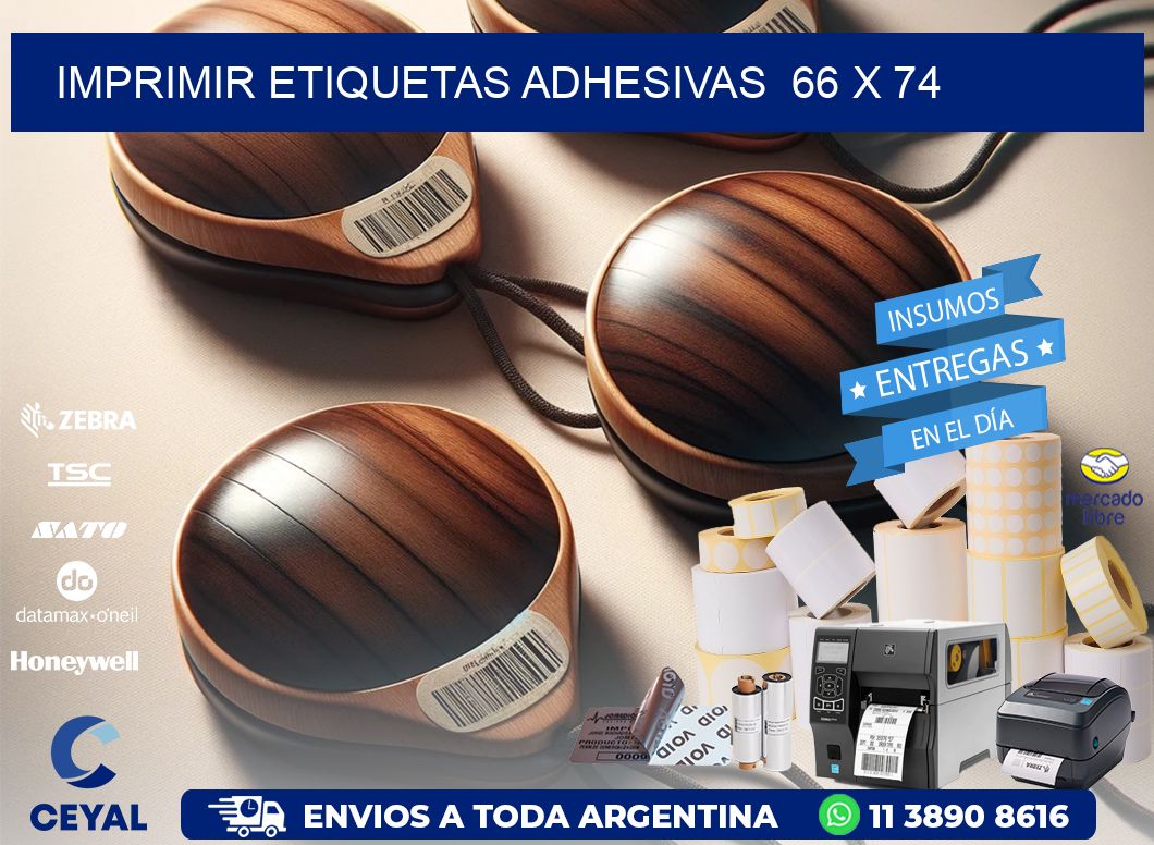 Imprimir Etiquetas adhesivas  66 x 74