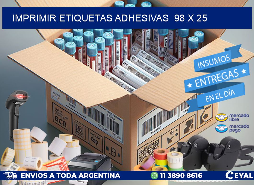 Imprimir Etiquetas adhesivas  98 x 25