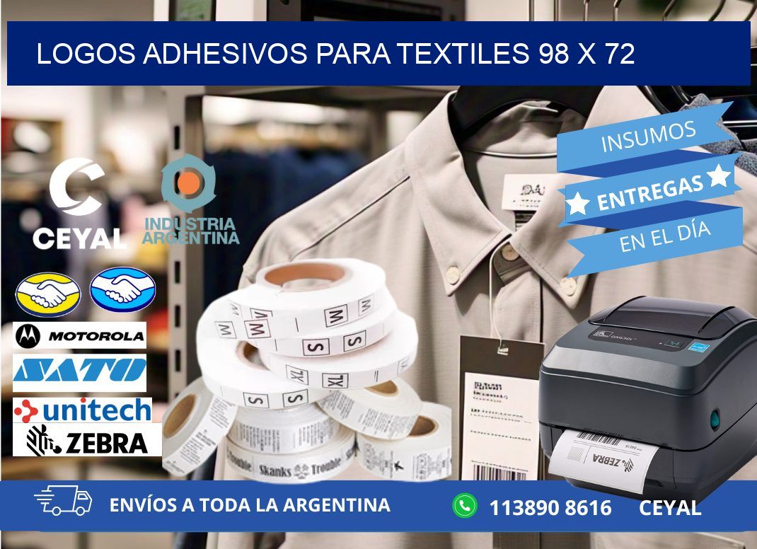 LOGOS ADHESIVOS PARA TEXTILES 98 x 72