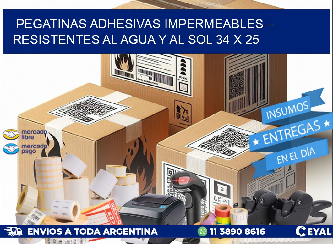 Pegatinas Adhesivas Impermeables – Resistentes al Agua y al Sol 34 x 25