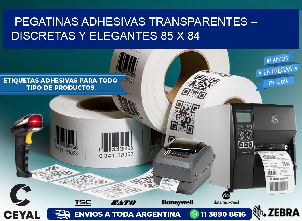 Pegatinas Adhesivas Transparentes – Discretas y Elegantes 85 x 84