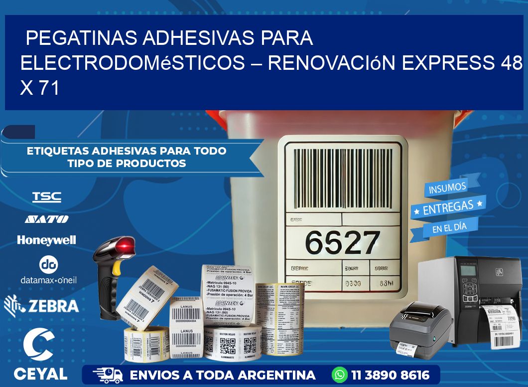 Pegatinas Adhesivas para Electrodomésticos – Renovación Express 48 x 71