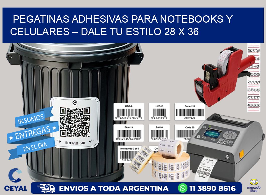 Pegatinas Adhesivas para Notebooks y Celulares – Dale Tu Estilo 28 x 36