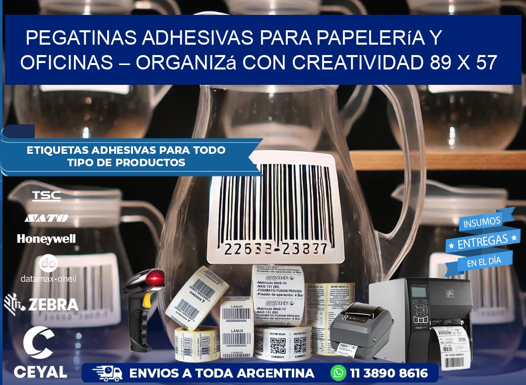 Pegatinas Adhesivas para Papelería y Oficinas – Organizá con Creatividad 89 x 57