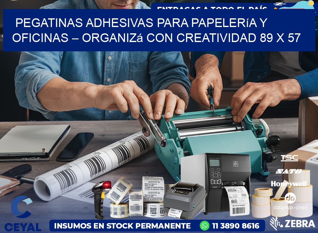 Pegatinas Adhesivas para Papelería y Oficinas – Organizá con Creatividad 89 x 57