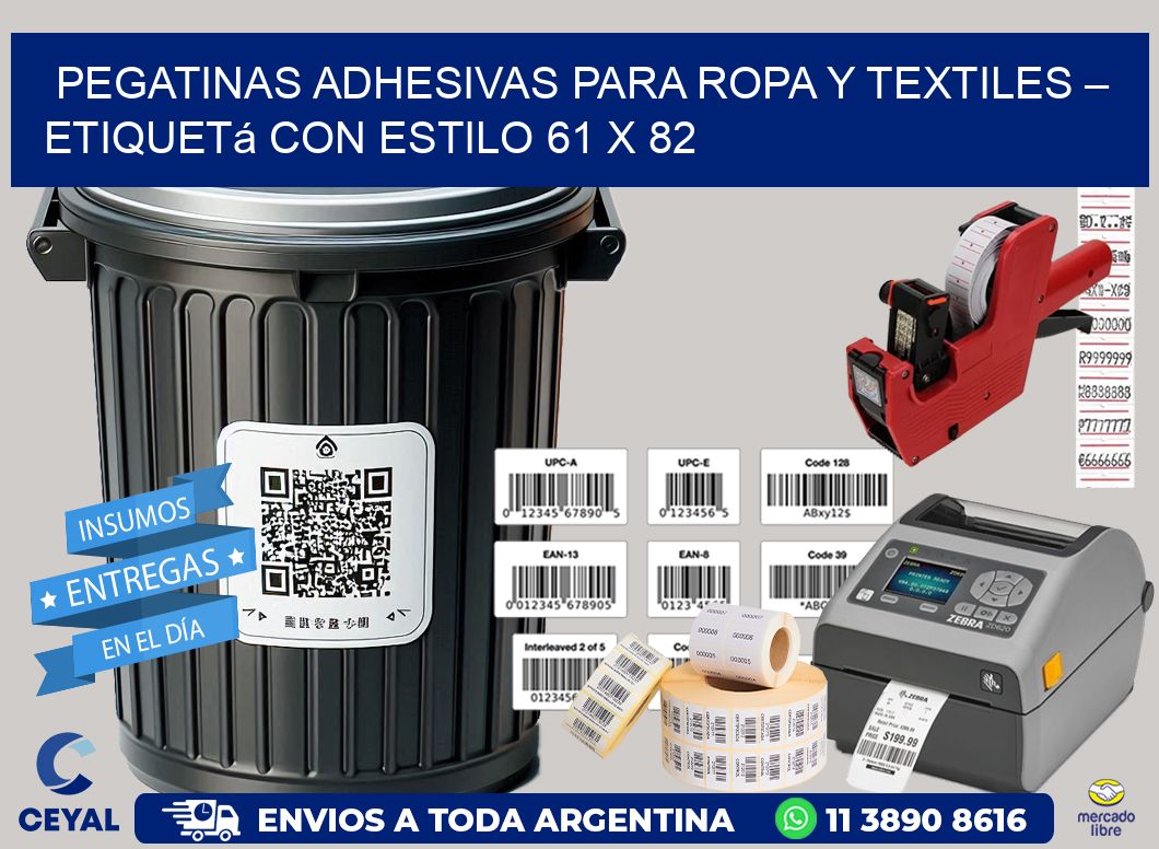 Pegatinas Adhesivas para Ropa y Textiles – Etiquetá con Estilo 61 x 82