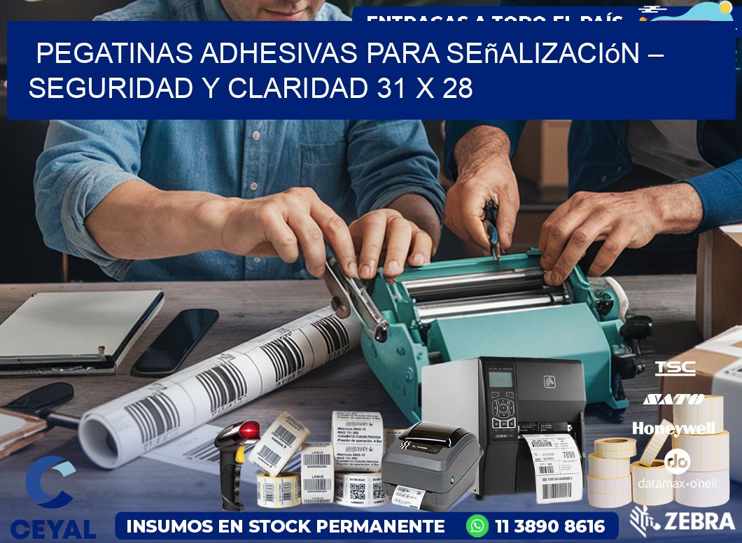 Pegatinas Adhesivas para Señalización – Seguridad y Claridad 31 x 28