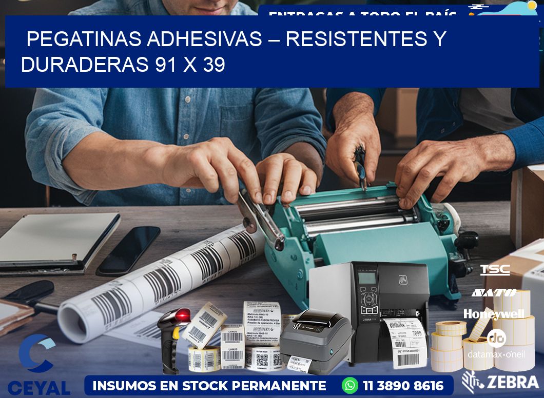 Pegatinas Adhesivas – Resistentes y Duraderas 91 x 39