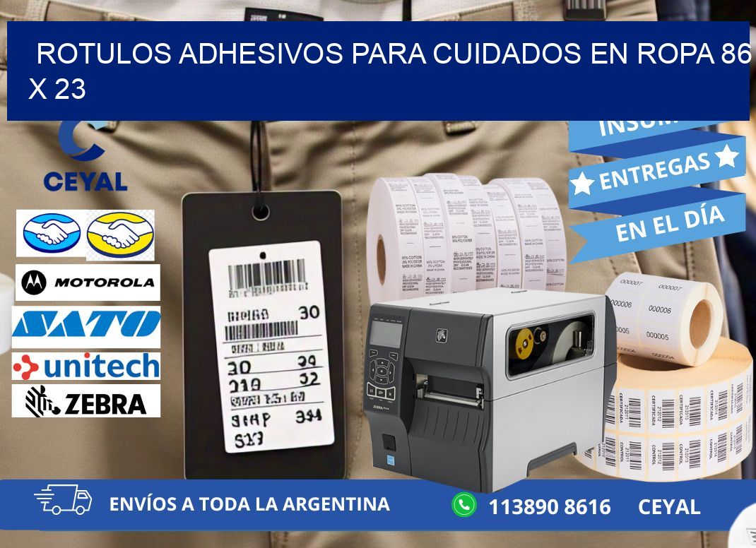 ROTULOS ADHESIVOS PARA CUIDADOS EN ROPA 86 x 23