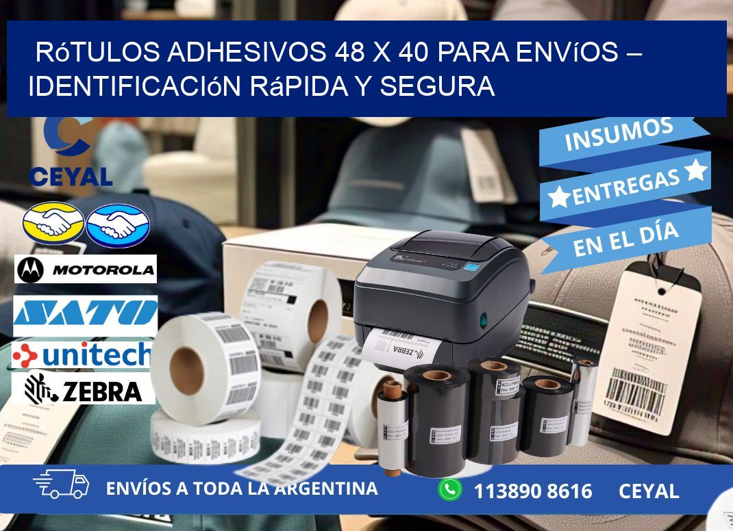 Rótulos Adhesivos 48 x 40 para Envíos – Identificación Rápida y Segura