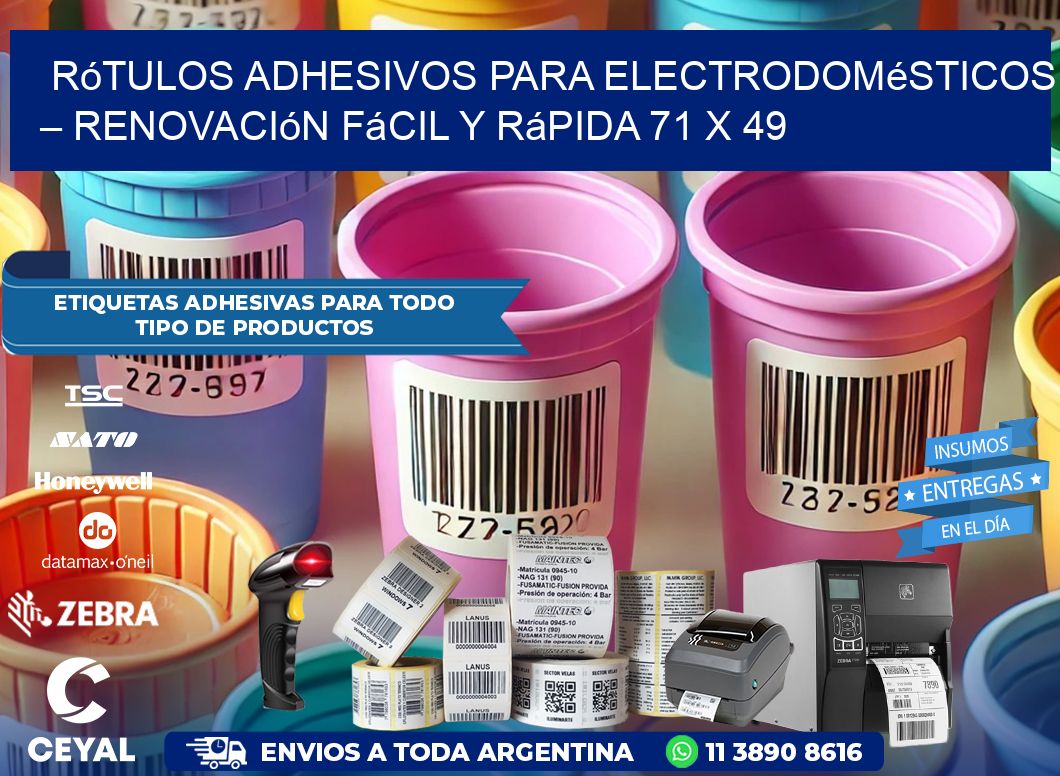 Rótulos Adhesivos para Electrodomésticos – Renovación Fácil y Rápida 71 x 49