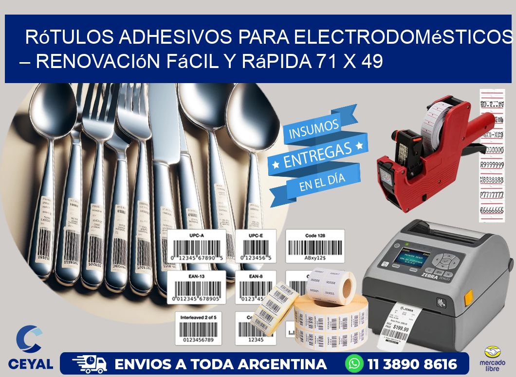 Rótulos Adhesivos para Electrodomésticos – Renovación Fácil y Rápida 71 x 49