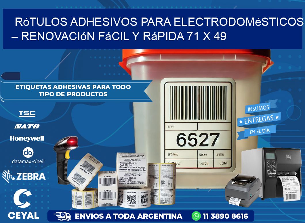 Rótulos Adhesivos para Electrodomésticos – Renovación Fácil y Rápida 71 x 49