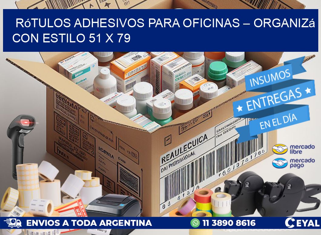 Rótulos Adhesivos para Oficinas – Organizá con Estilo 51 x 79