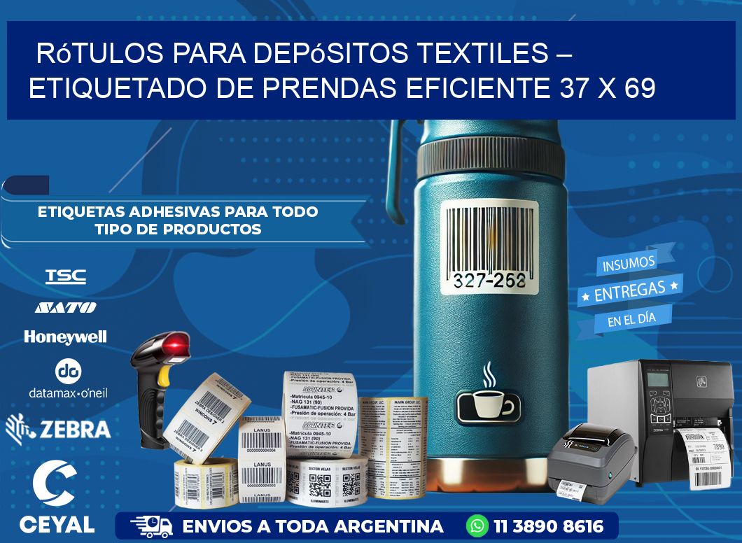 Rótulos para Depósitos Textiles – Etiquetado de Prendas Eficiente 37 x 69