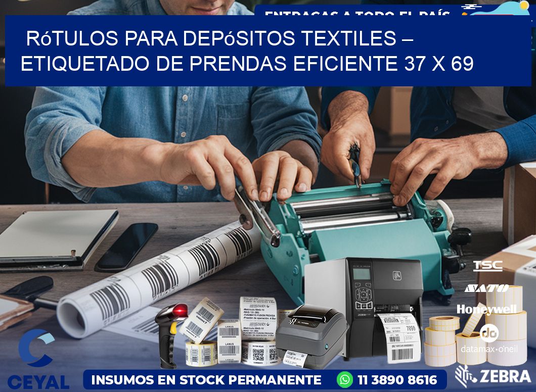 Rótulos para Depósitos Textiles – Etiquetado de Prendas Eficiente 37 x 69